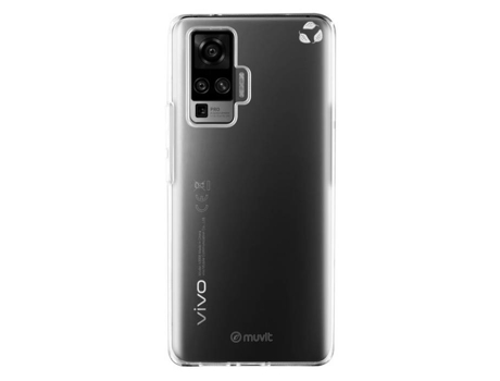 Estuche Blanda Recycletek para Vivo X51 MUVIT Plástico Textura Suave Transparente