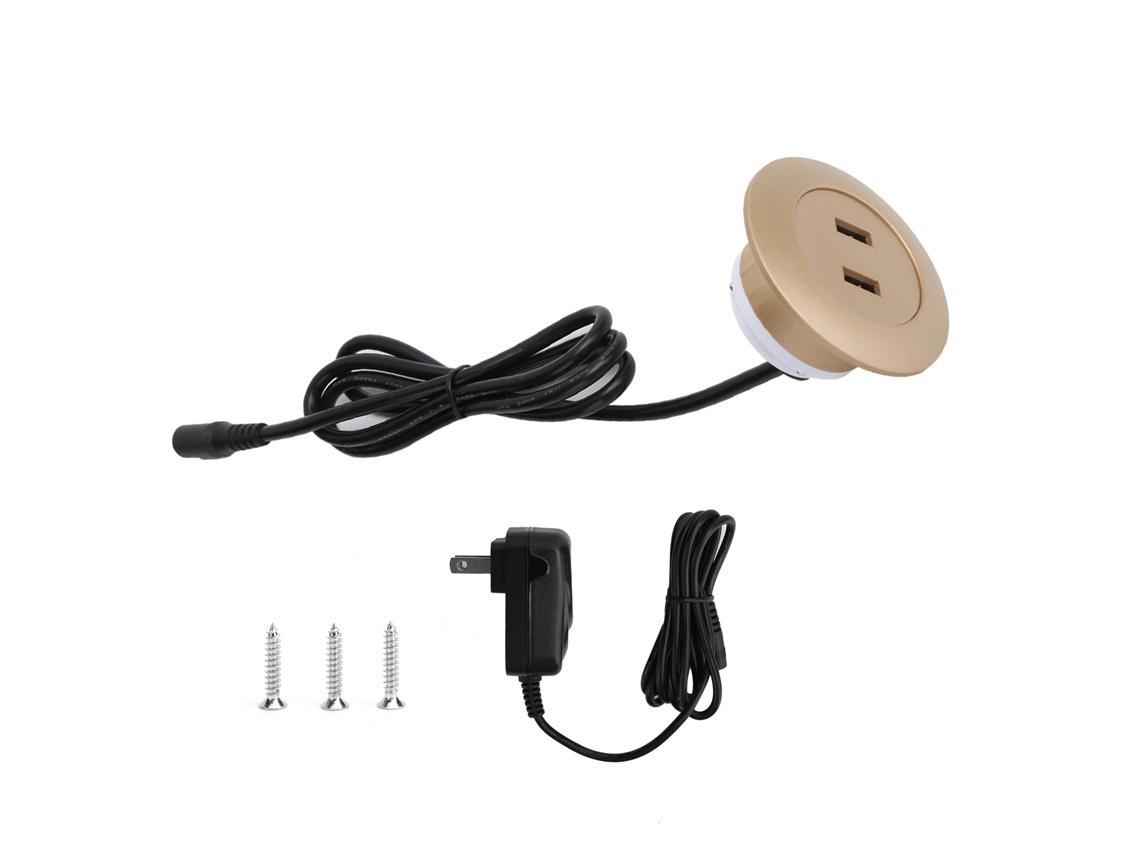 2026 Store-conector De Carga Usb2.0 Dual Para Sofá Reclinable Eléctrico Piezas De Muebles Hogar Plug Us Oro 100‑240v