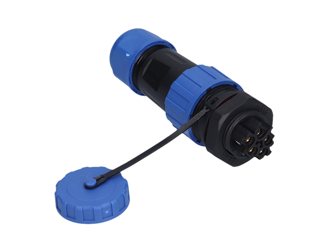 Conector estanco con tuerca trasera, IP68, 250 V, prensaestopas LP20