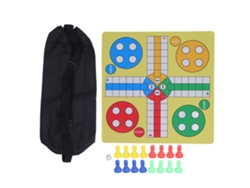 Juego De Mesa Ludo Con Tablero Plegable Y Enrollable, 16 Fichas Y Dados Para Niños Y Adultos.