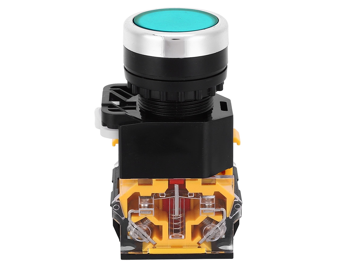 5 interruptores autoblocantes verdes de 22 mm, 37, 440 V