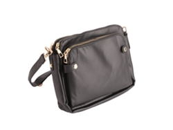 Elegante Bolso Bandolera De Tres Capas Para Mujer, De Piel Vegana.