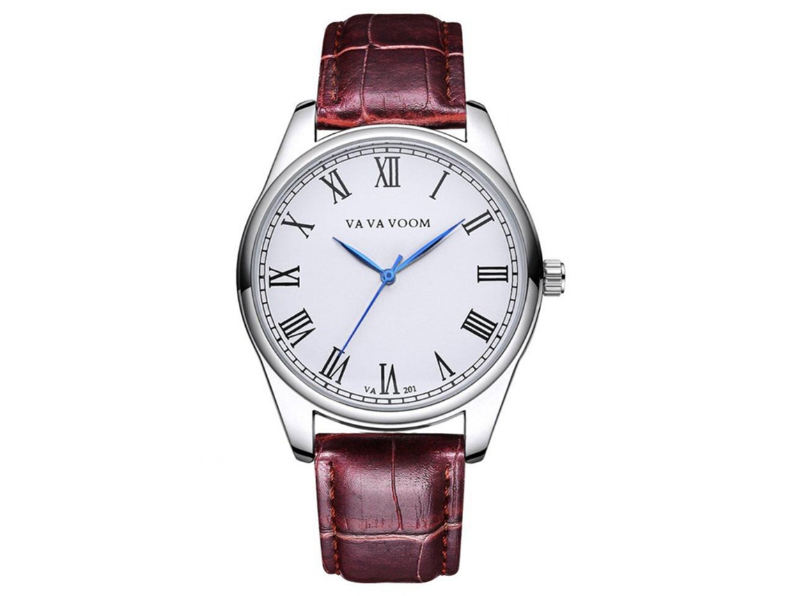 Reloj De Pulsera Para Hombre Empresario Vava Voom Cuarzo Azul Marrón