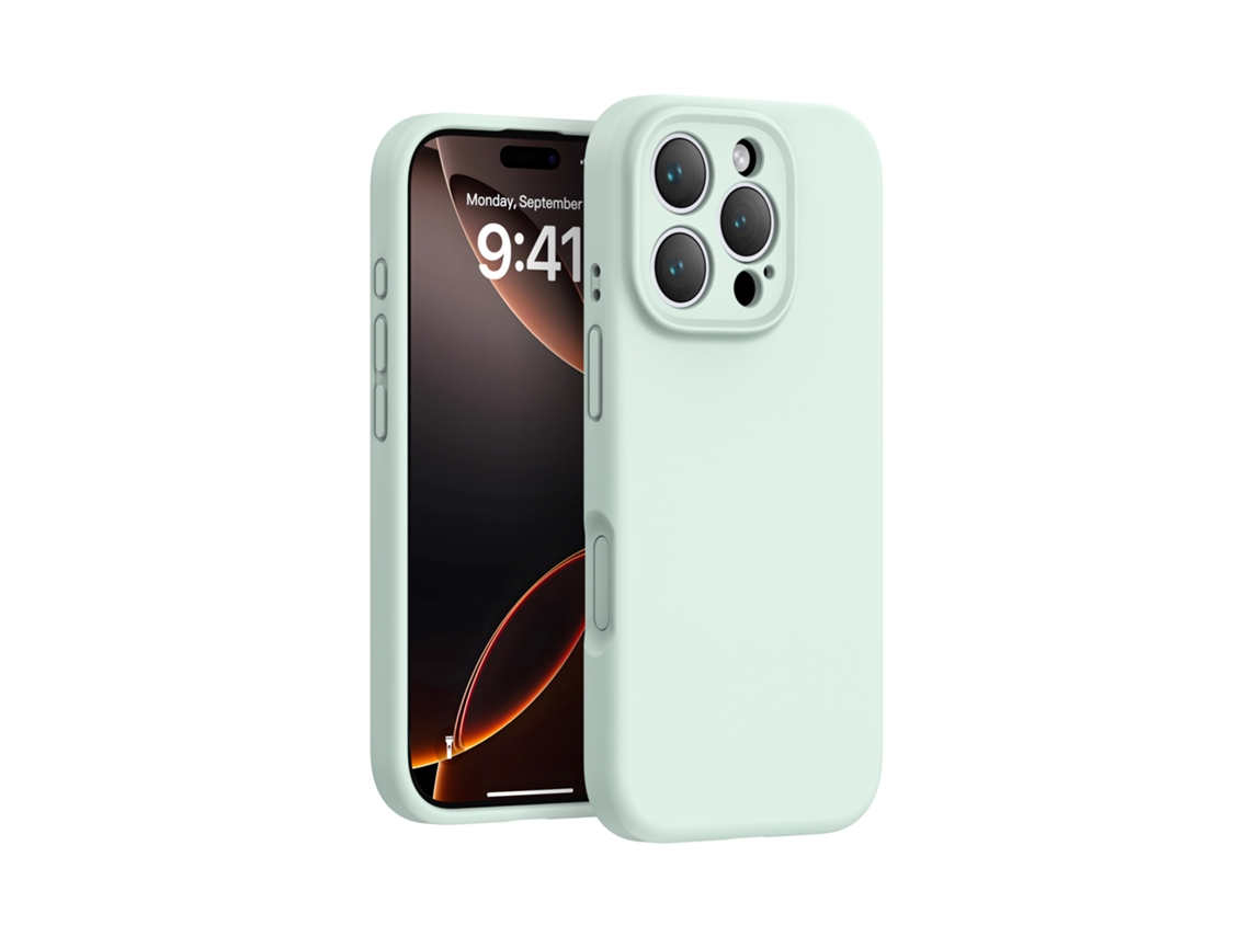 (verde Claro, Iphone 16 Pro) Funda De Silicona Líquida Para Iphone, Color Sólido, Funda Protectora De Una Sola Pieza Todo Incluido