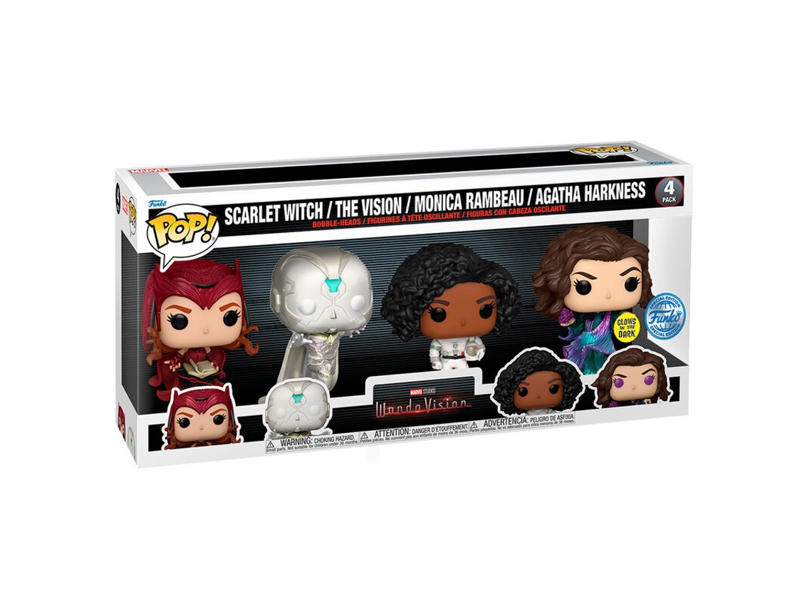 Pack Pop Con 4 Figuras Pop Marvel Wandavision Exclusivas Funko