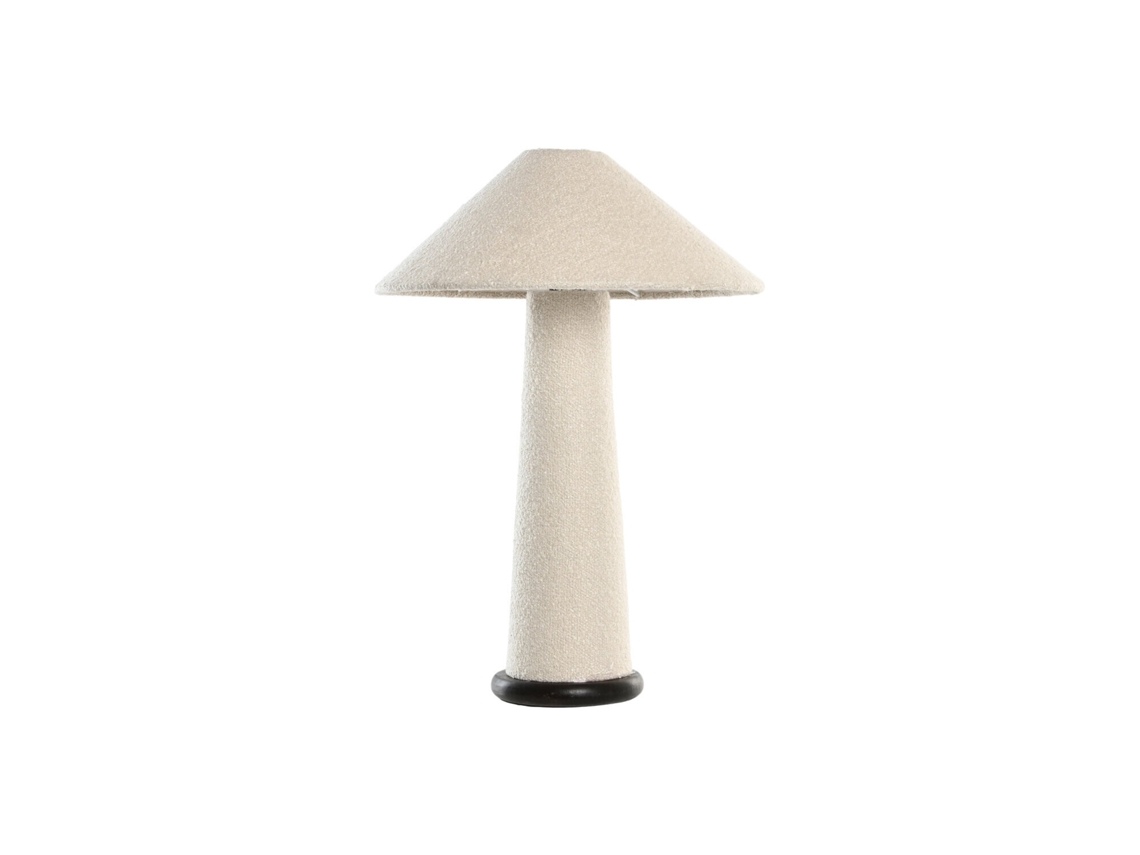 Lampara Sobremesa Metal Poliester Bucle 40x40x59cm