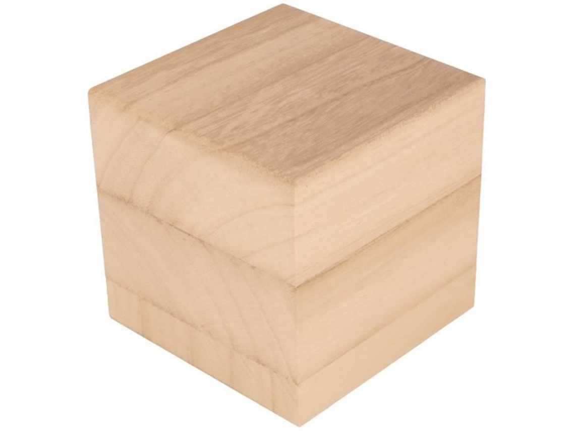 Cubo de madera - 10 cm - 1 unidad.