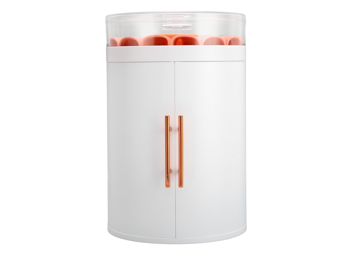 Organizador de joias Rebe-cajón com 5 camadas e 2 portas, mini armário para joias, unhas postiças e cosméticos, branco