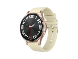 Reloj inteligente Yizhood de 1,43 pulgadas con Bluetooth, llamadas y ECG (marfil)