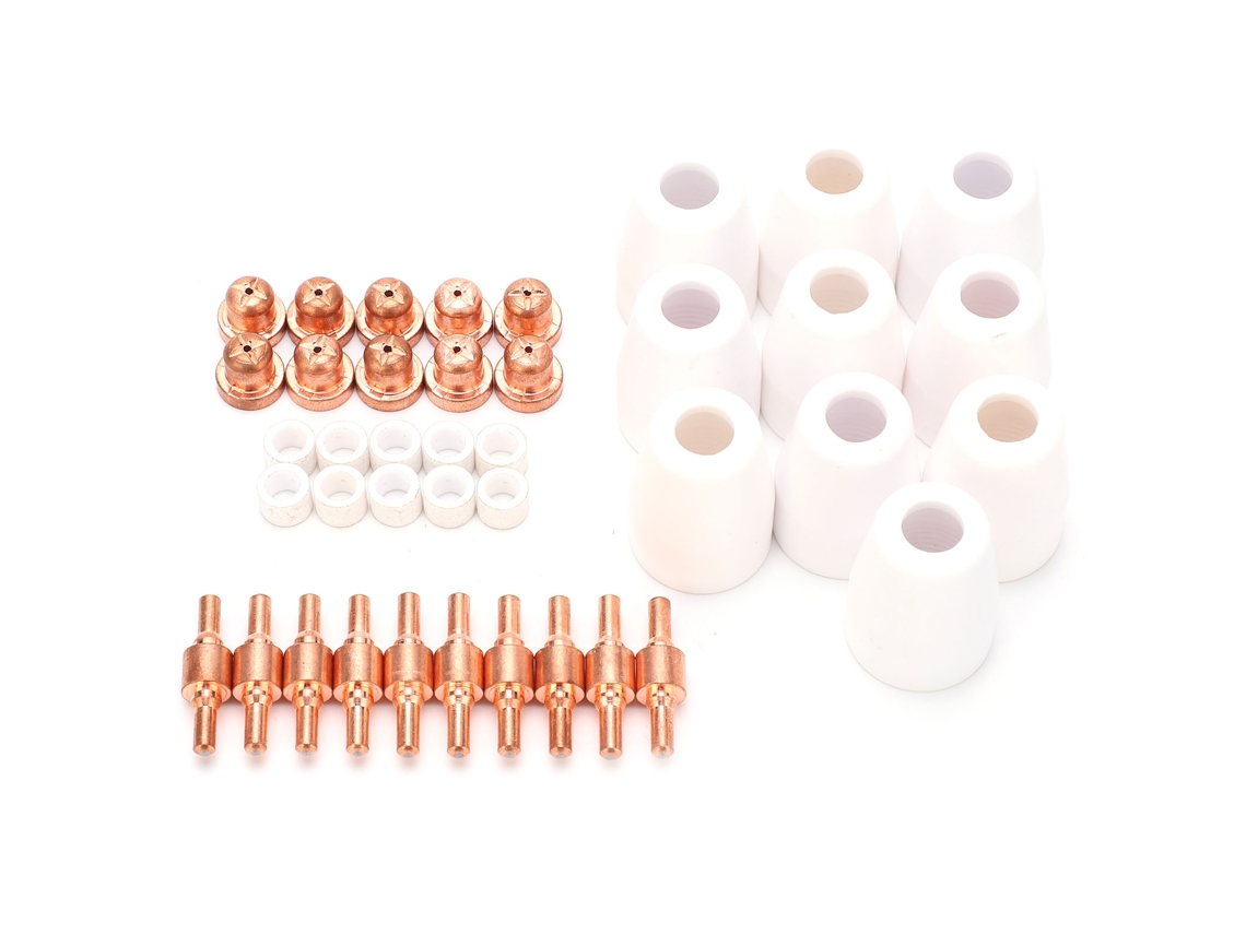 40 consumibles para cortadora de plasma, electrodo extendido, boquilla cerámica PT-31