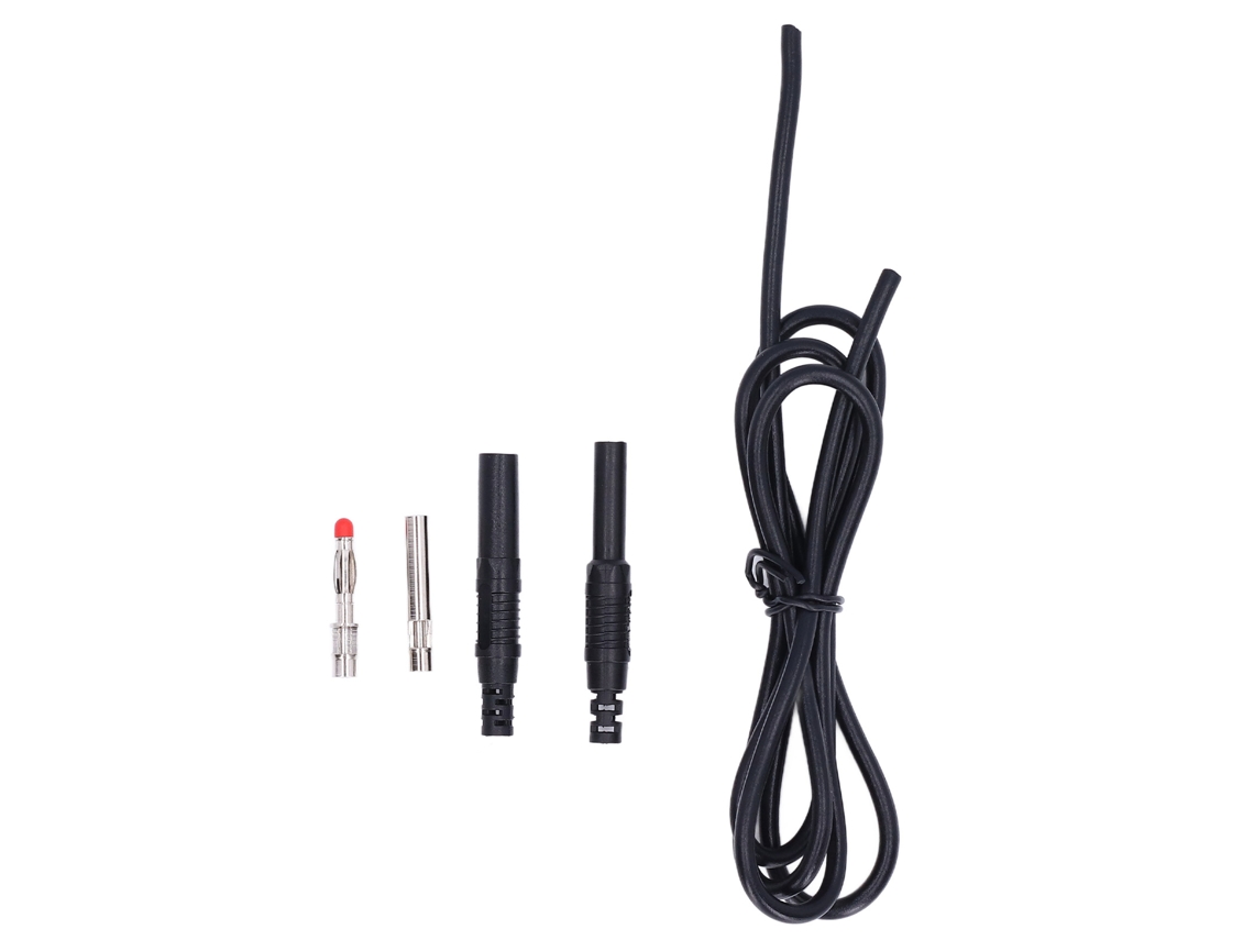 Kit De Cables De Prueba Con Conectores Banana Apilables De 4 Mm Macho-macho Para Multímetro Eléctrico J.70027 Negro