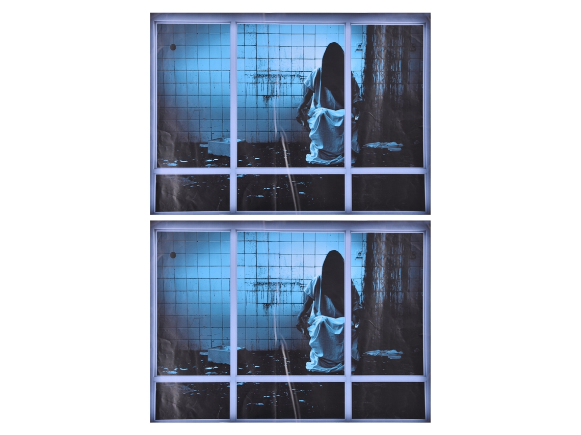 2026-2pcs Pegatinas De Pared 3d De Halloween Fantasma Femenino Horror Pvc Para Decoración De Fiesta