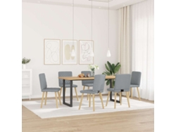 Maison Exclusive - Sillas De Comedor 6 Unidades De Tela Gris Claro