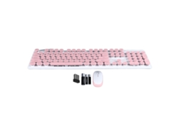 Combo Inalámbrico De Teclado Y Ratón Estilo Punk Con Teclas Redondas Para Ordenadores De Sobremesa, Portátiles Y De Sobremesa.