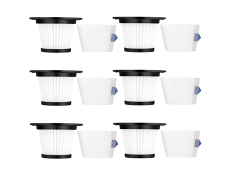 Paquete de 6 filtros Hepa de repuesto compatibles con aspiradora inalámbrica Moosoo K17