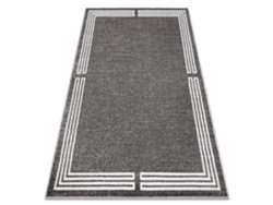 Alfombra DYWANY LUSZCZOW (140 x 190 cm - Polipropileno y Poliéster - Gris y Plateado)