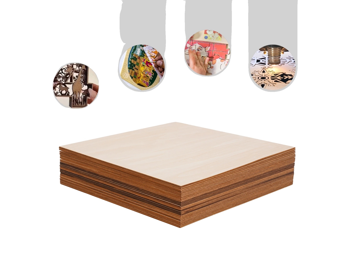 Láminas de balsa, 40 x 40 cm, 3 mm de grosor, adhesivo de resina, paquete de 30 OEM