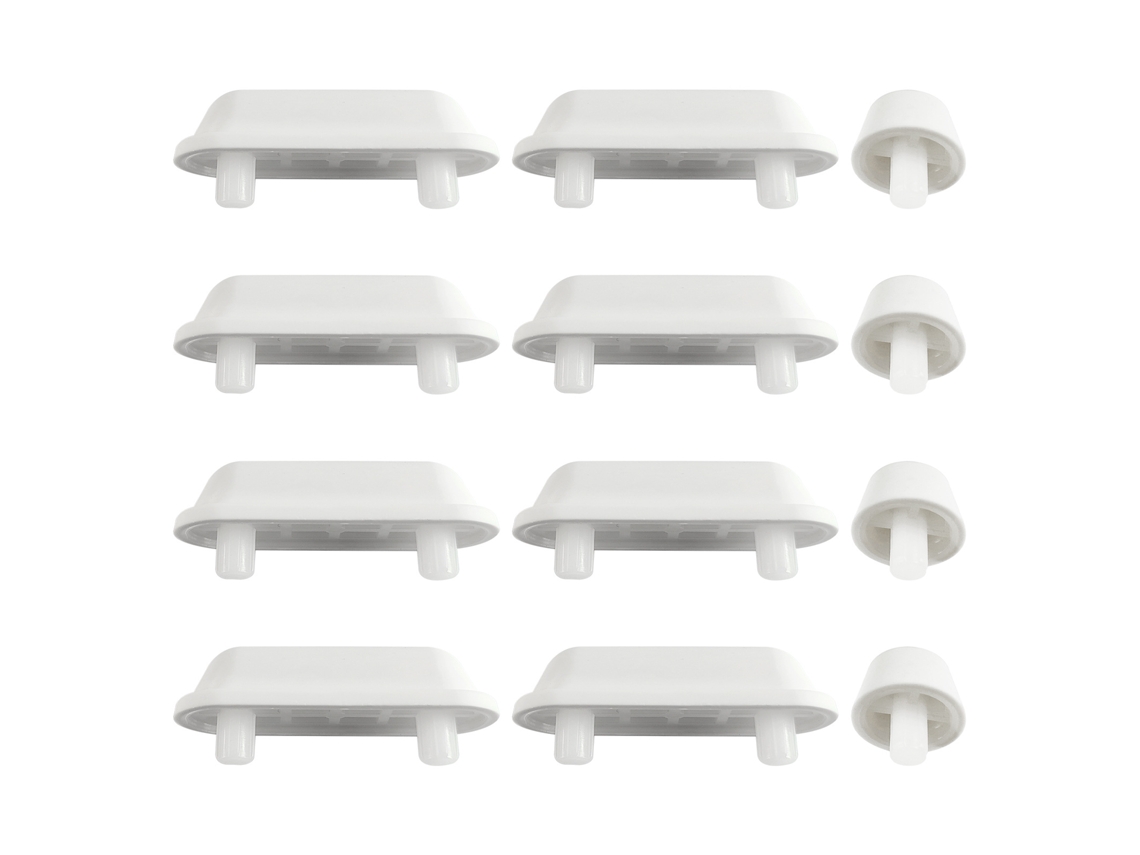 Set 12 Protectores De Asiento De Inodoro - Topes De Goma Antideslizantes Universales - Blanco