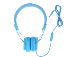 Auriculares Con Cable De 3.5mm Con Micrófono Plegables Estéreo Para Pc, Portátil, Teléfono, Música, Llamadas, Juegos Azul