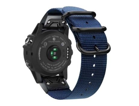 Correa de acero inoxidable 22mm tres bucles para Garmin Fenix 7/6 Pro/Forerunner 935/945 - azul