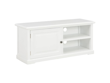 MAISON EXCLUSIVE - Mueble para el televisor de madera blanco 90x30x40 cm