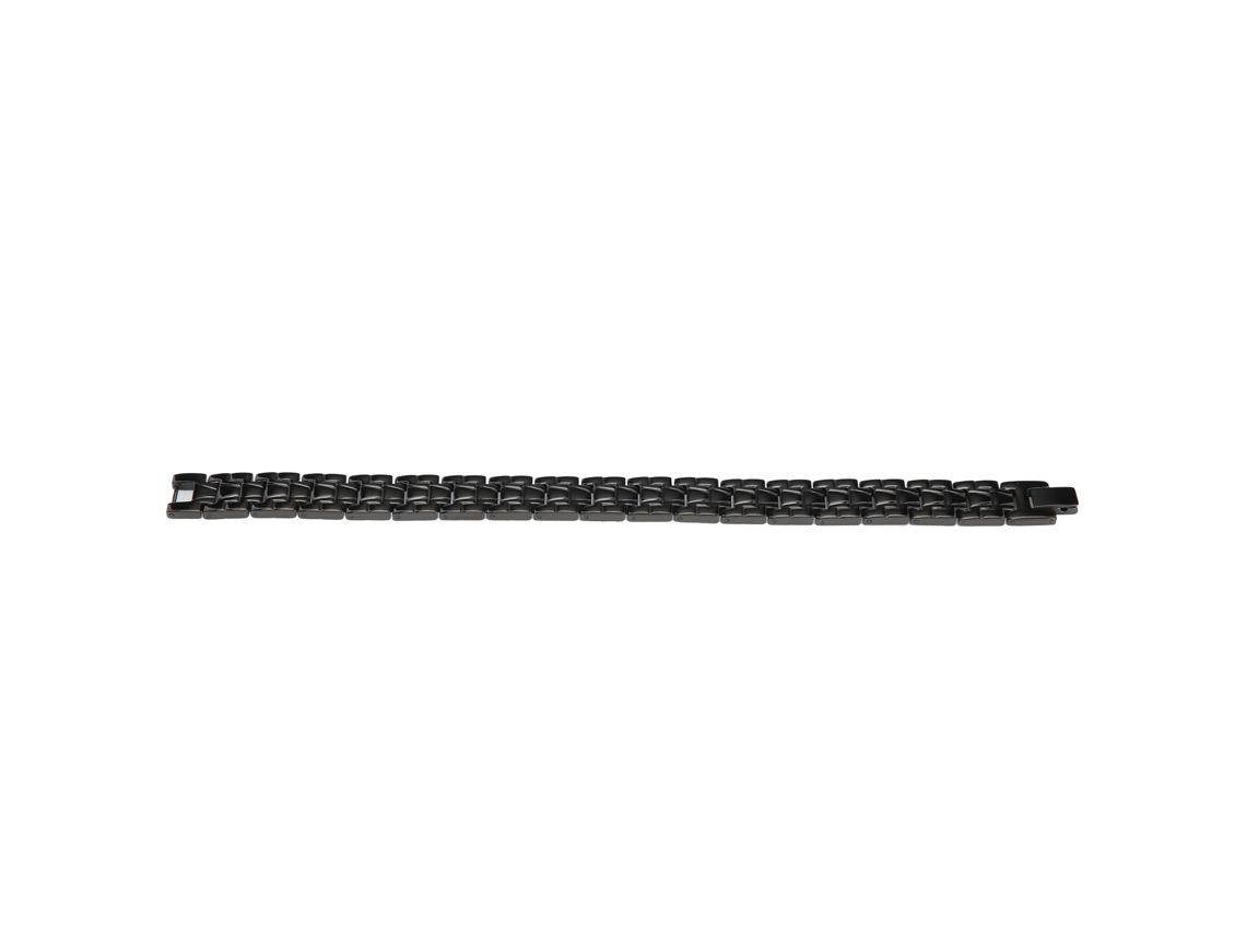 KOFIHETY Pulsera de Terapia Magnética en Acero Inoxidable para Cuidado de la Salud Negra