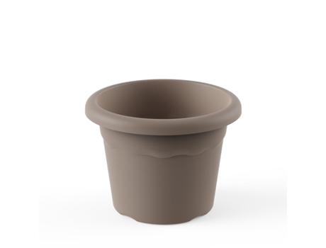PLASTIKEN TERRA - Maceta Redonda Medida 22 cm 4L Taupe