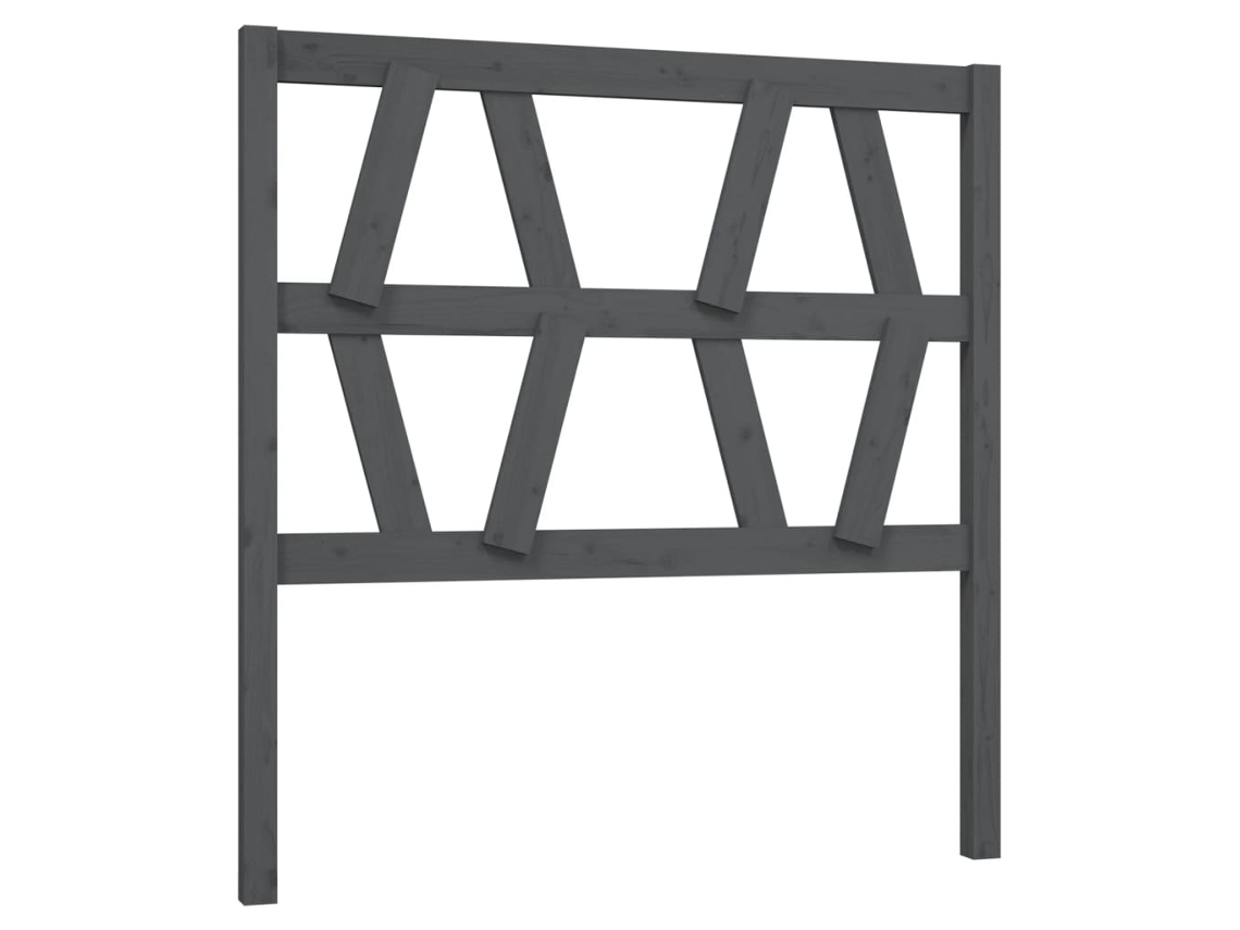 Maison Exclusive - Cabecero De Cama Madera Maciza De Pino Gris 106x4x100 Cm