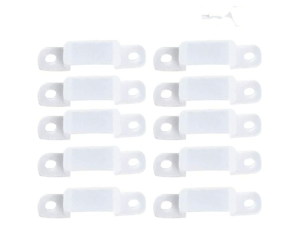 100 Piezas De Soportes De Silicona Para Accesorios De Montaje De Clips De Barra De Luz Led (12 Mm) (d-b2)