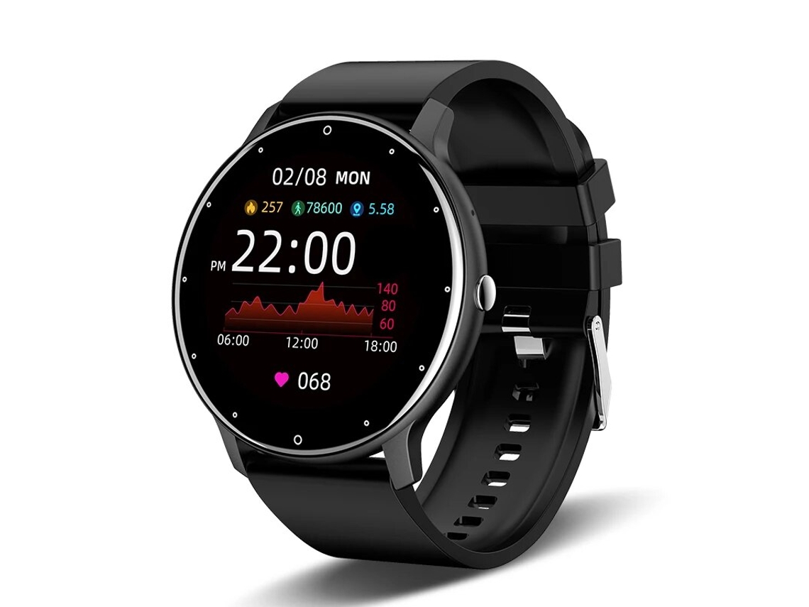 Reloj inteligente MDUG con pantalla táctil, resistente al agua para uso deportivo y función de llamada Bluetooth (correa de malla negra)