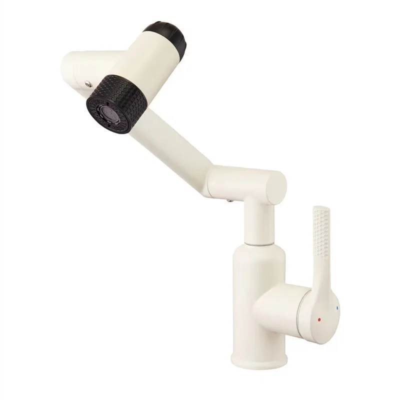 Torneira Multifuncional para Lavatório com Quatro Modos de Funcionamento e Mistura Rotativa de Água Quente e Fria. MDUG (branco)