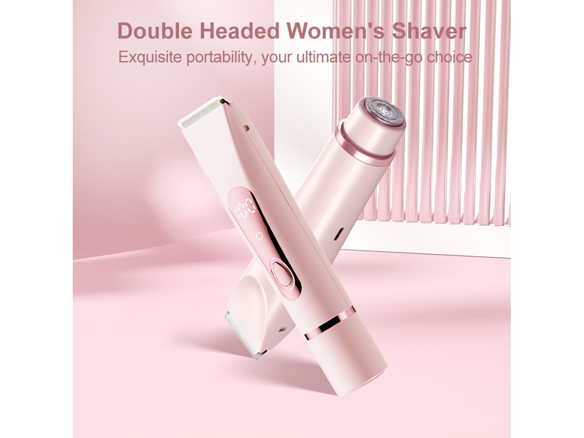 Cortapelos eléctrico recargable 2 en 1 con doble cuchilla para cortar el cabello.