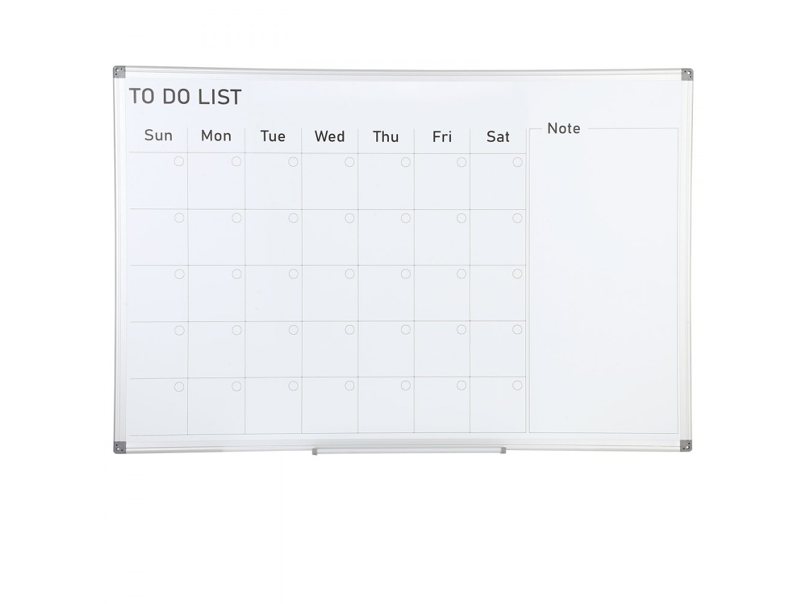 Calendario de pizarra magnética de 915 x 610 mm con accesorios Tekmaquinas