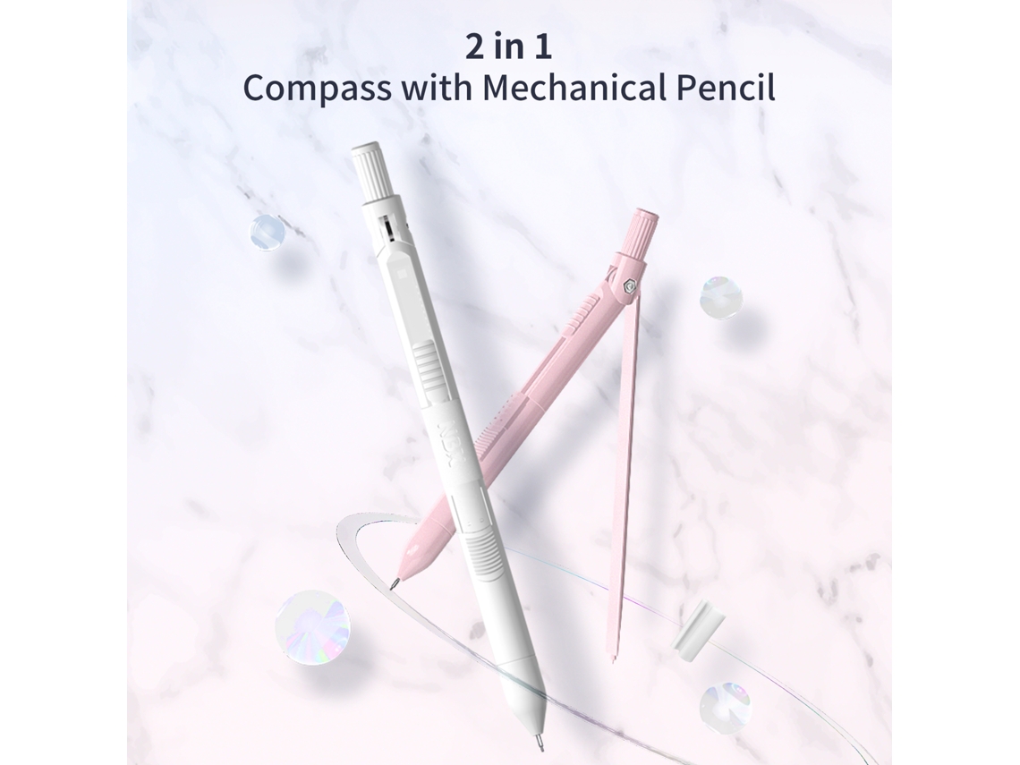 Compás Profesional Con Portaminas De 0,7 Mm Para Geometría, Matemáticas, Estudiantes Y Profesores.