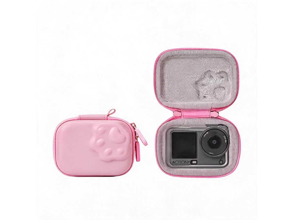 Bolsa de Ombro Portátil À Prova Dágua para Dji Action6 À Prova de Choque HENTEN HOME Rosa