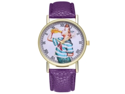 Reloj De Pulsera De Cuarzo Estilo Punk Ccq Con Correa De Pu Para Hombre Y Mujer (azul)
