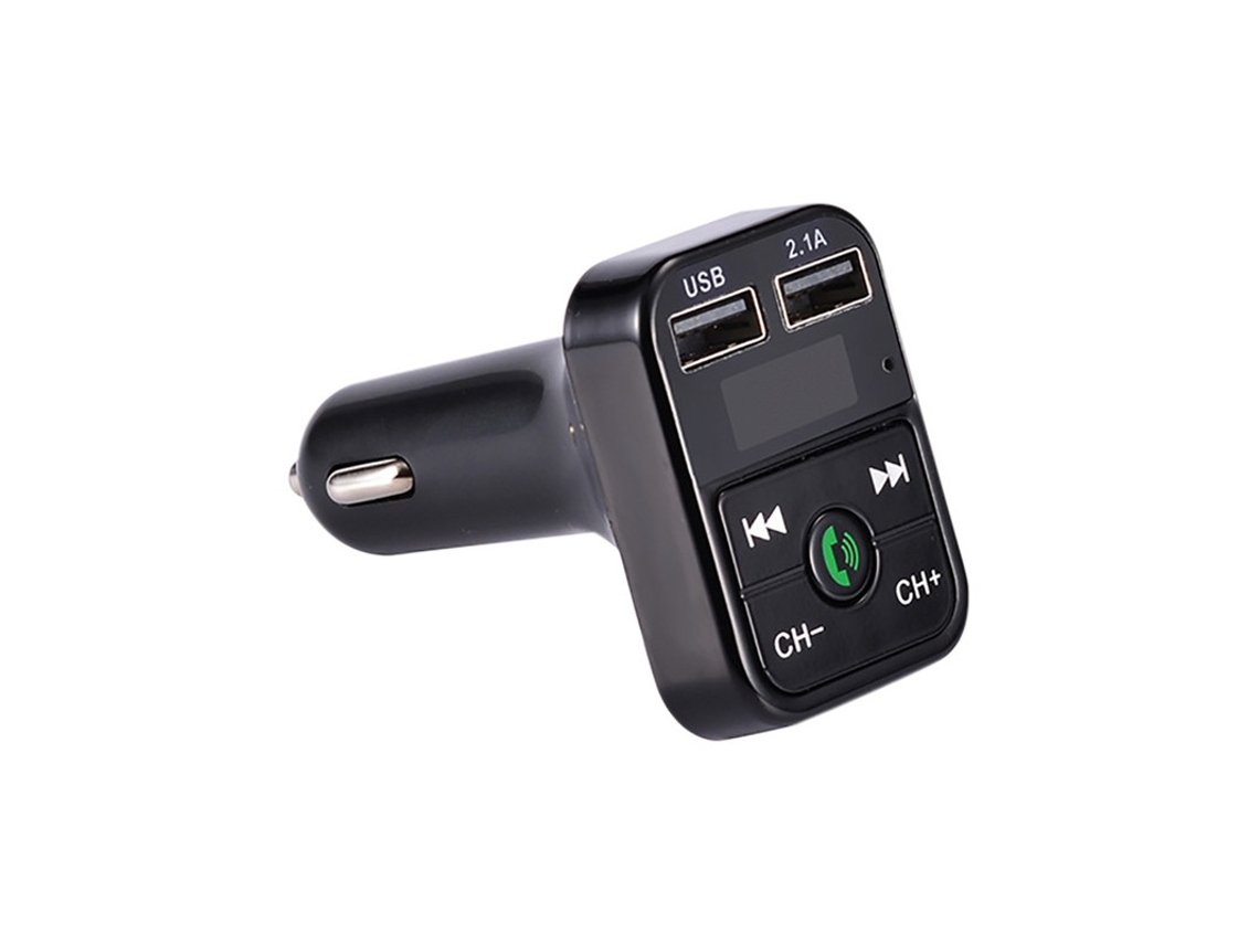 Transmisor de FM YIZHOOD B2 Kit de manos libres para coche Inalámbrico Compatible con Bluetooth 5.0 LCD Reproductor de MP3 Dual USB negro