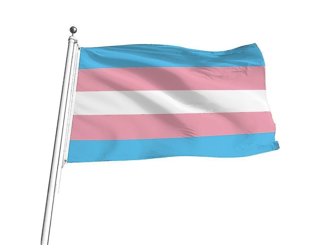 Bandera Transgénero De 90x150cm, Pangénero De Doble Género Con 2 Ojos De Cobre Para Pared, Dormitorio O Uso Exterior.