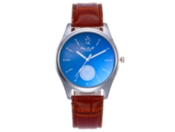 Reloj De Pareja Estudiantil De Cuero Pu Y Aleación De Quartzo Zhoulianfa (café)