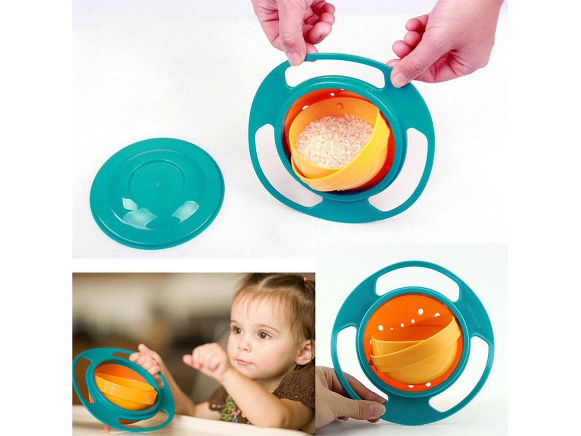 Adorable Lavabo Giratorio De 360° Para Bebés Con Tapa Antidesbordamiento Y Diseño Giroscópico Saturno.