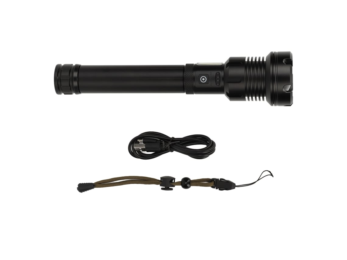 2026-linterna Led Recargable Con Cob Zoom Telescópico Carga Usb Luz Portátil Blanca Y Roja