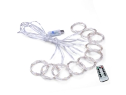 2026-luz De Cortina Led 8 Modos Control Remoto 3.3x3.3yd Usb Seguridad Alta Para Oficina Exterior Hogar