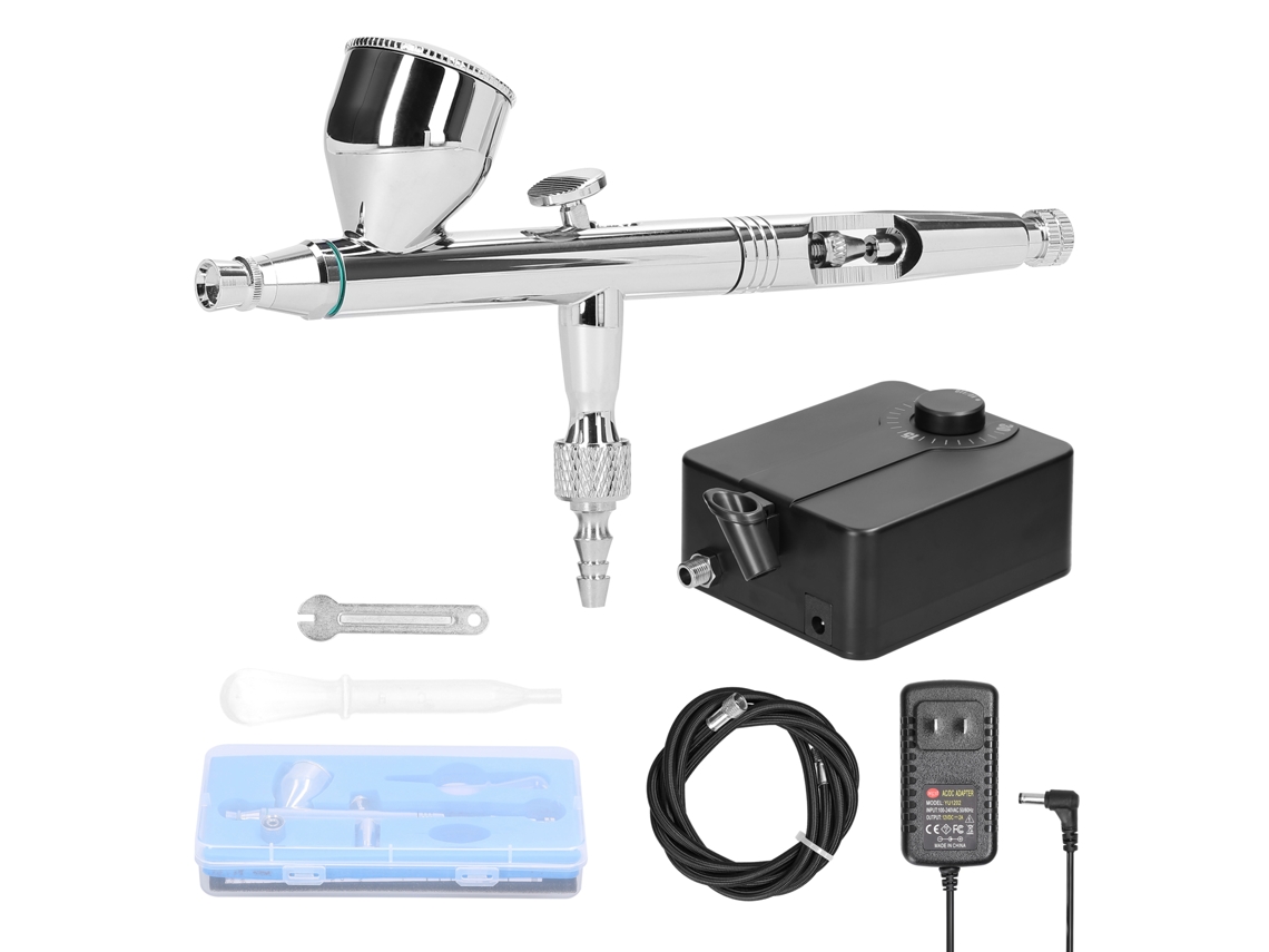 Kit Profesional De Compresor De Aire Con Aerógrafo De 0,3 Mm Para Maquillaje Y Arte.