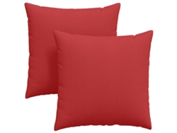 Juego de 2 cojines para sofá HARLANV1 de 80x80 cm, color rojo.