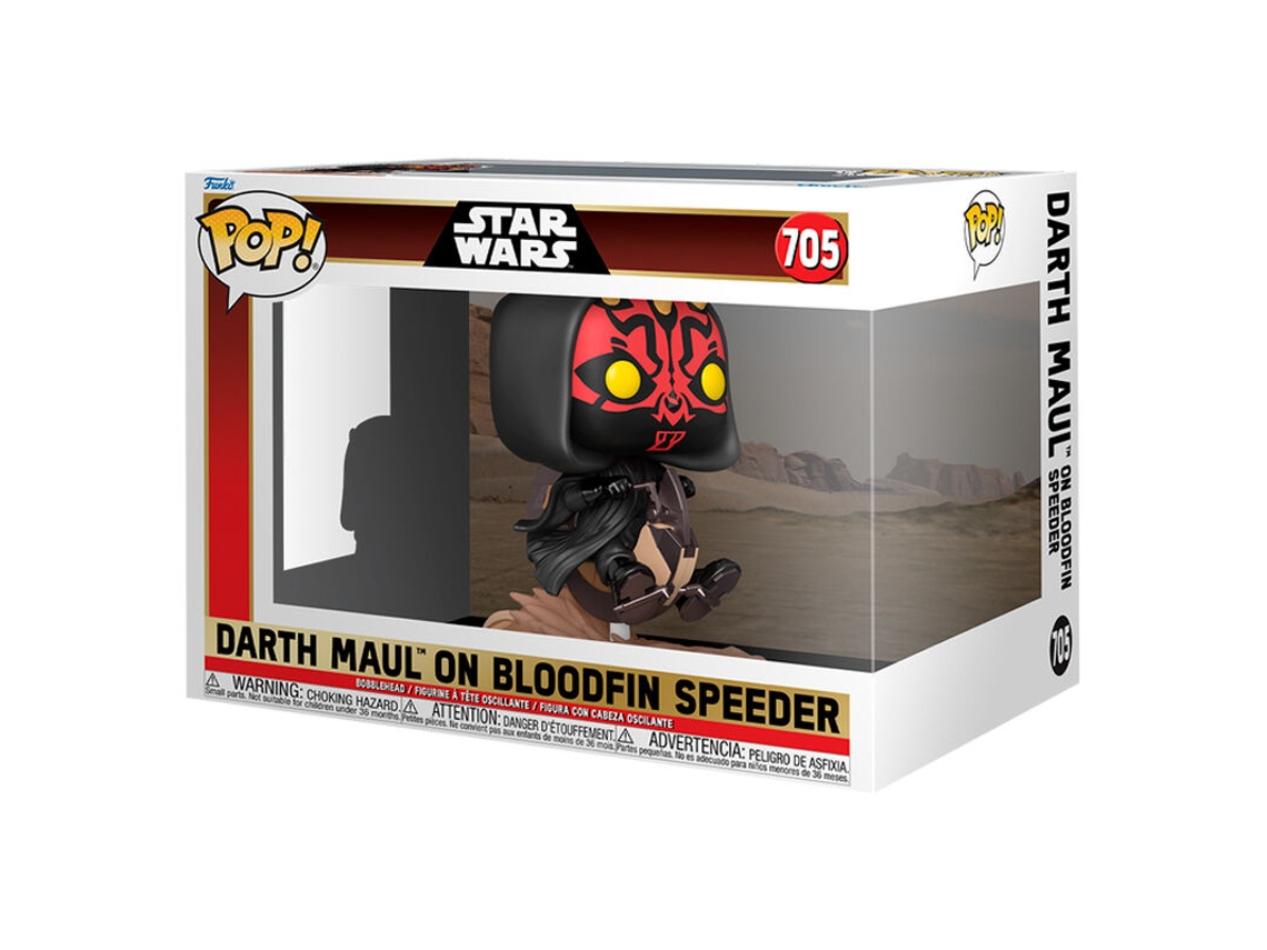 Figura Pop Deluxe de Star Wars Darth Maul en un velocípedo con aletas de sangre B.active