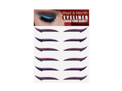 Adhesivos Autoadhesivos Para Delineador De Ojos, Adhesivos Para Párpados Dobles, Maquillaje De Escena, Maquillaje De Ojos, Morado + Rosa, 6 Pares