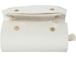 Organizador Joyas Viaje Sintética Plegable Enrollable Blanco Fácil Guardar Práctico Estuche Collares Anillos