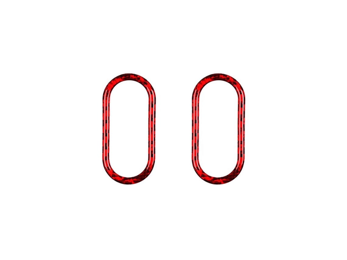 2 Cubiertas De Fibra De Carbono Roja Para Luces De Advertencia Interiores Para Cooper F55 F56 Countryman F60