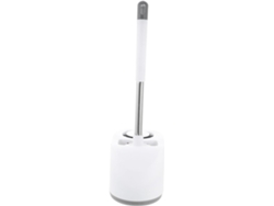 De Escobilla De Baño Blanca Con Soporte Para Baño E Inodoro, Cepillo De Limpieza Ergonómico