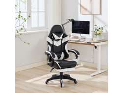 Silla De Juego Ergonómica Giratoria De 360 ° Para Oficinas Y Juegos Color En Blanco Y Negro